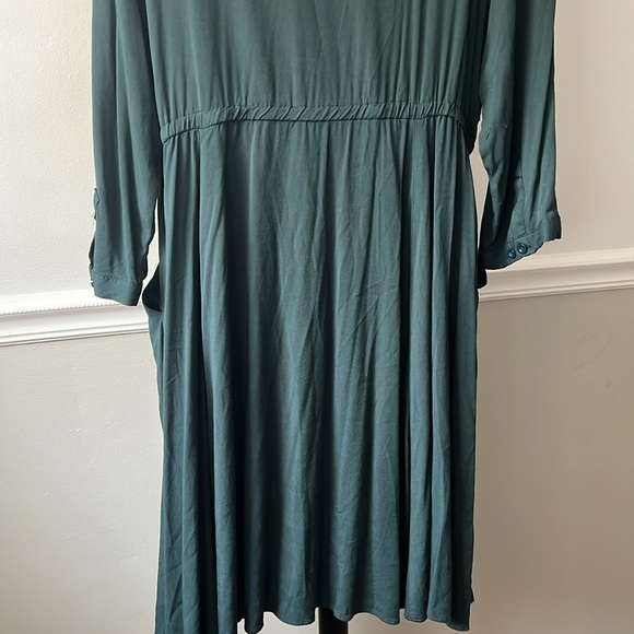 Mini Challis Button-Front Shirt Dress - Picture 11 of 16